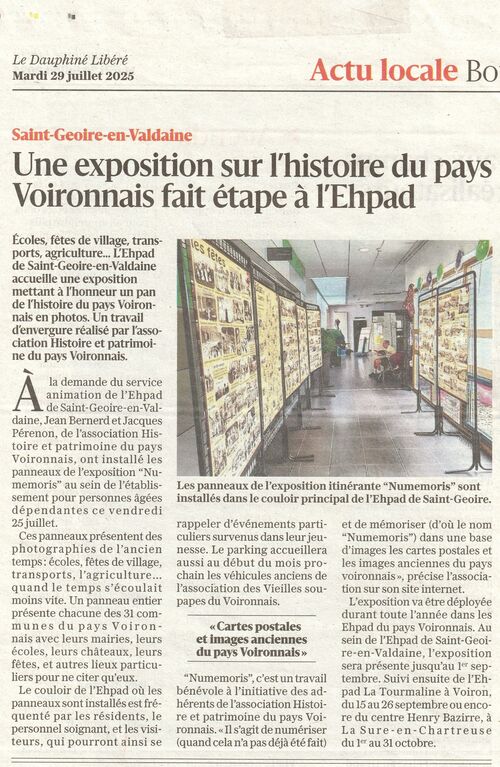 NUMEMORIS fait escale &agrave; l'EHPAD de Saint-Geoire-en-Valdaine