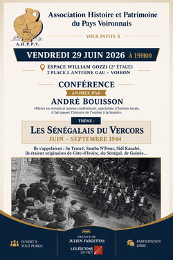 Les s&eacute;n&eacute;galais du Vercors : conf&eacute;rence du 29/05/26