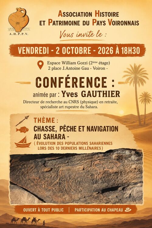Conf&eacute;rence du 2 octobre chasse p&ecirc;che et navigation au Sahara